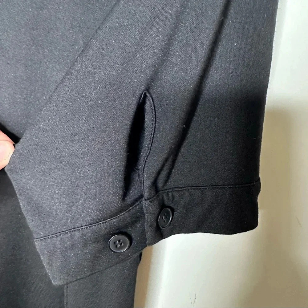 Universal Standard Black Button Front Wide Leg Jumpsuit Coveralls Size Xs 10-12 — image 4 of 8